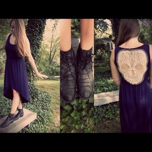 Skull high low dress